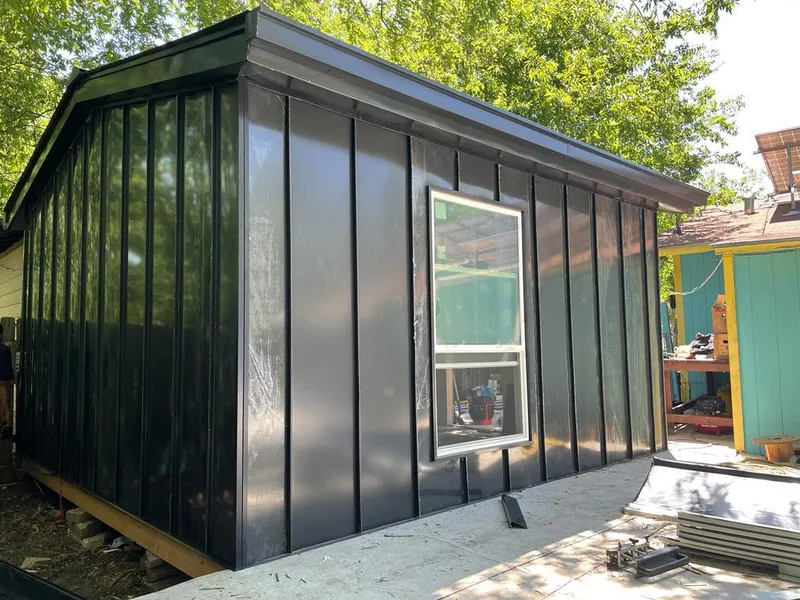 Black standing seam metal wall panels for Metal Roof Installation in Newcastle